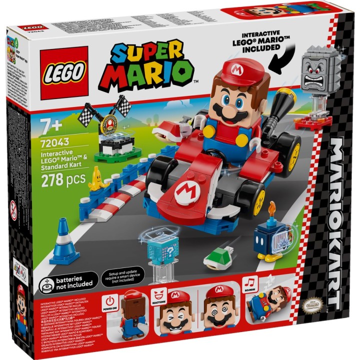 LEGO 72043 SUPER MARIO - Mario Kart – Mario interattivo e Kart standard