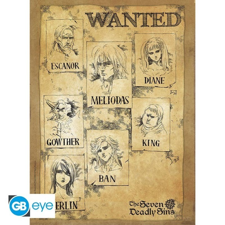 ABYSTYLE THE SEVEN DEADLY SINS - Poster 52x38 : " Wanted"
