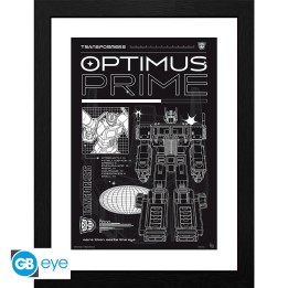 ABYSTYLE TRANSFORMERS - Poster incorniciato: "Optimus Schematic" (30x40)