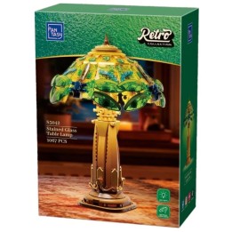 PANTASY 85042 RETRO COLLECTION - Lampada da Tavolo in Vetro Tiffany