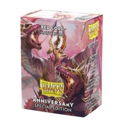 DRAGON SHIELD Dual Matte Sleeves Special Edition - Red/Gold (100 Sleeves)