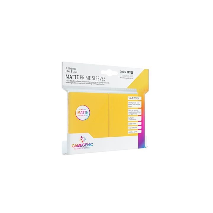 GAMEGENIC - Matte Prime Sleeves Yellow Pack (100)