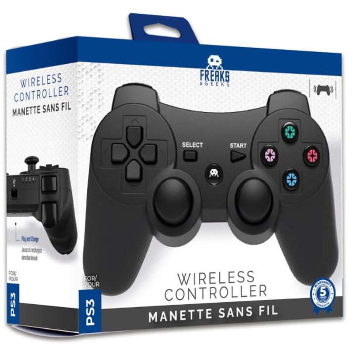 PS3 Bluetooth Wireless Gamepad + 1M Charging Cable - Black