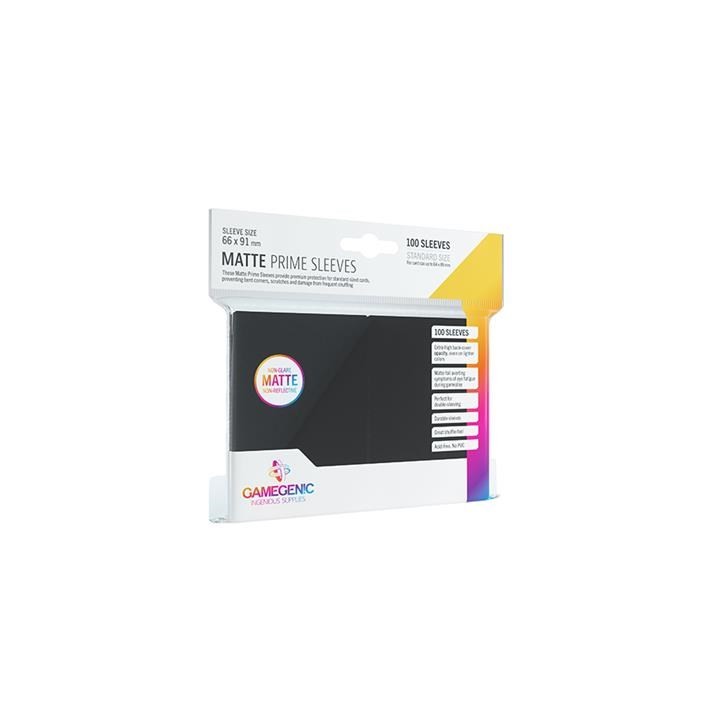 GAMEGENIC - Matte Prime Sleeves Black Pack (100)