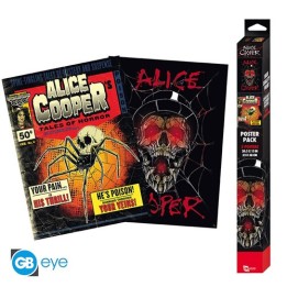 ABYSTYLE ALICE COOPER - Set 2 Poster: "Tales of Horror/Skull" (52x38)