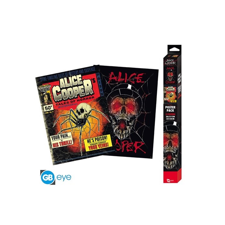ABYSTYLE ALICE COOPER - Set 2 Poster: "Tales of Horror/Skull" (52x38)