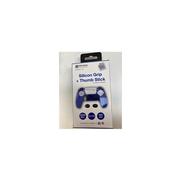 XTREME Proteggi Pad Ps5 Silicone + Thumb Stick Blu