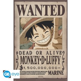 ABYSTYLE ONE PIECE - Poster Max (91.5x61): "Wanted Luffy New 2"