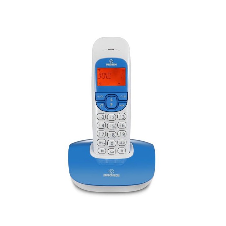 BRONDI TELEFONO CORDLESS NICE BIANCO/BLU