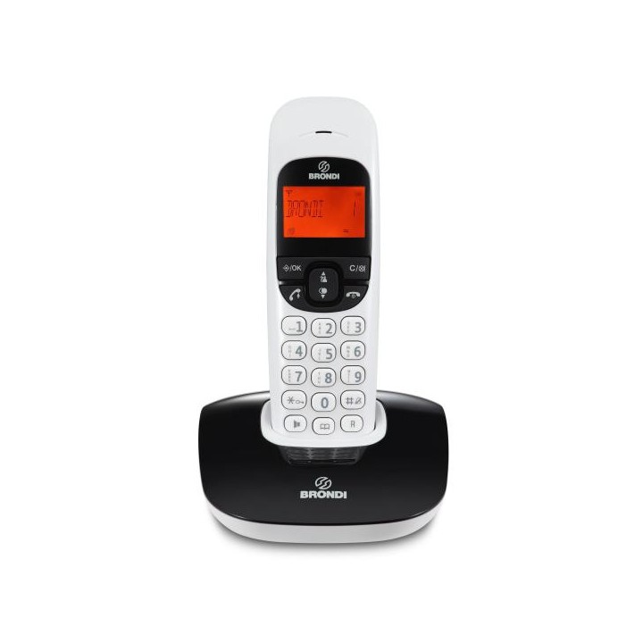 BRONDI TELEFONO CORDLESS NICE NERO/BIANCO