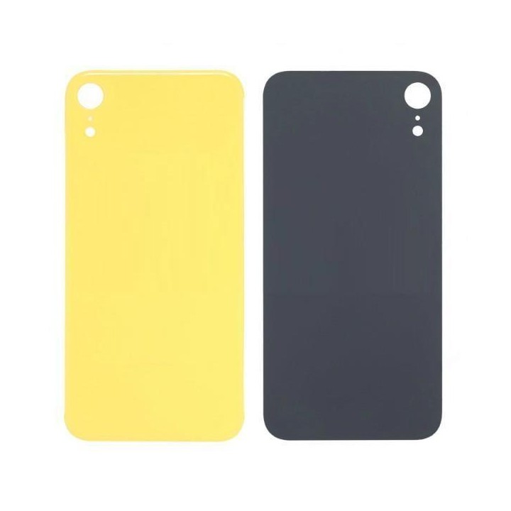 COVER POSTERIORE DI VETRO (BIG HOLE) PER APPLE IPHONE XR 6.1 GIALLO