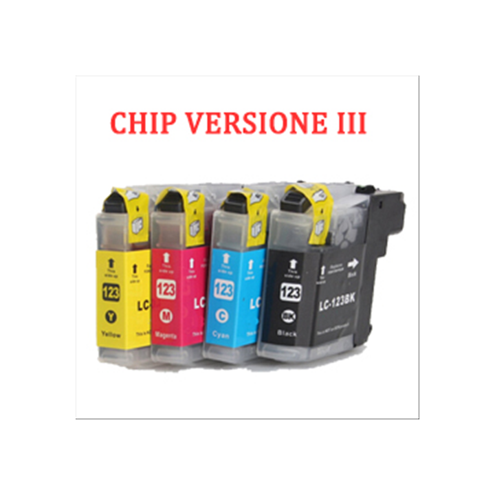 Cartuccia per Brother LC-123 giallo con CHIP VERSIONE III