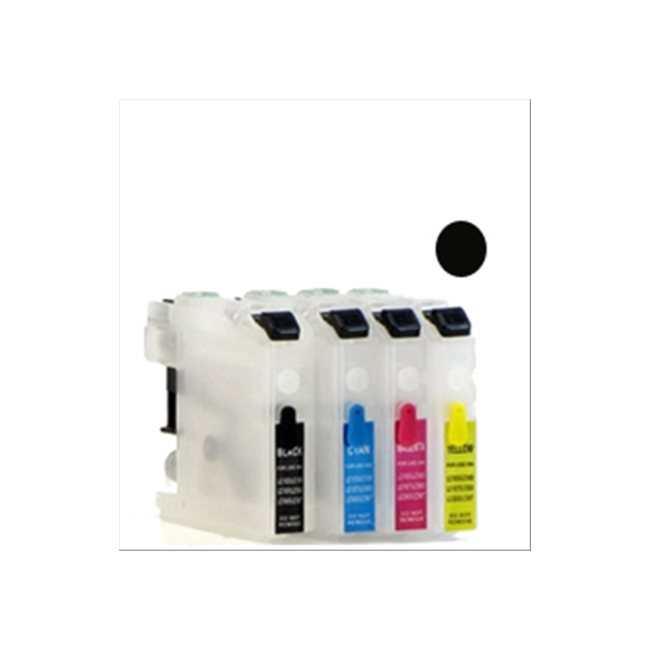 Cartuccia ricaricabile vuota per Brother LC-123 nero con chip aggiorn.