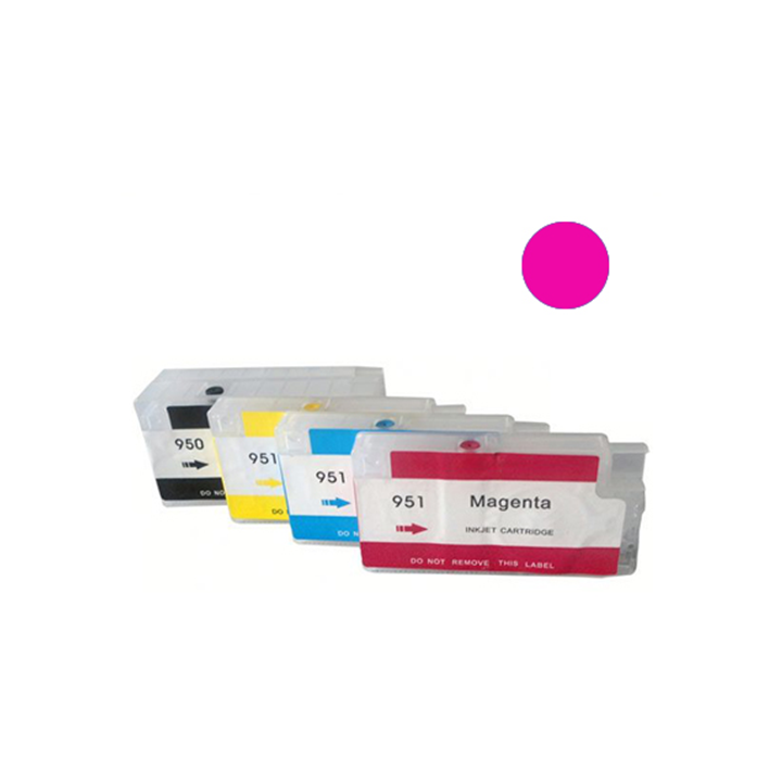 Cartuccia ricaricabile vuota per HP 951 CN051AE magenta con chip auto.