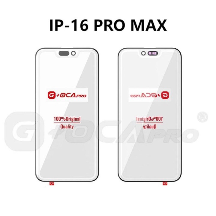 G+ PRO VETRO + OCA PER APPLE IPHONE 16 PRO MAX 6.9 NERO