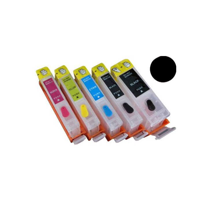 Cartuccia ricaricabile vuota per .Canon CLI-521 nero con chip autores.