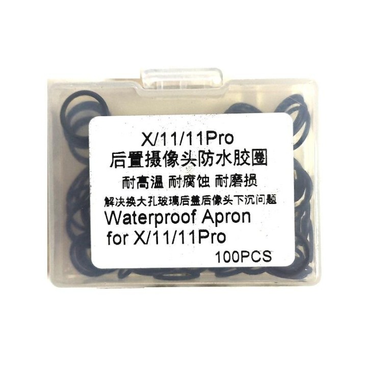 ANELLO DI GOMMA IMPERMEABILE CAMERA POSTERIORE (100PCS) PER APPLE IPH.