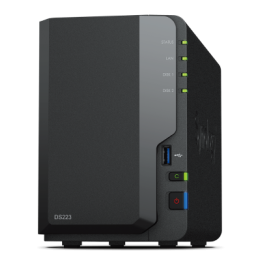SYNOLOGY NAS TOWER 2BAY 2.5"/3.5" HDD SATA CPU Realtek RTD1619B + 2Gb.