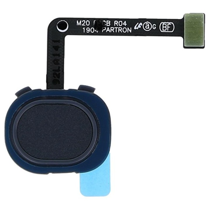 TASTO HOME + IMPRONTE FLEX COMPLETO PER SAMSUNG GALAXY M20 M205F NERO