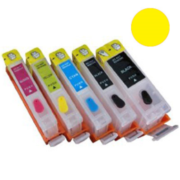 Cartuccia ricaricabile vuota per Canon .CLI-551 giallo con chip autor.