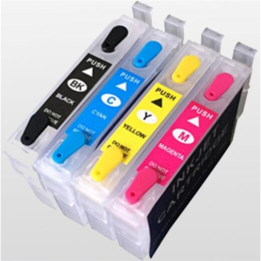 Kit 4 Cartuccia ricaricabili per Epson T2991-T2994 nero con chip auto.