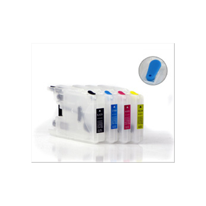 Cartuccia ricaricabile vuota per Brother LC1240 LC1280-ciano