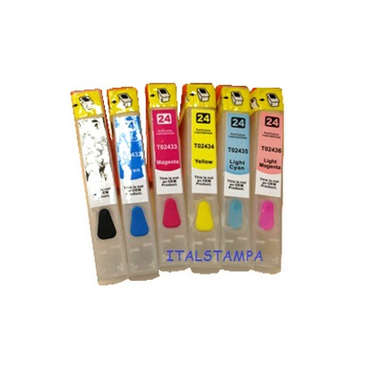 Cartuccia ricaricabile vuota per Epson T2434 giallo con chip autoreset