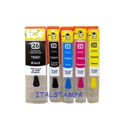 Cartuccia ricaricabile vuota per Epson T2633 magenta con chip autores.