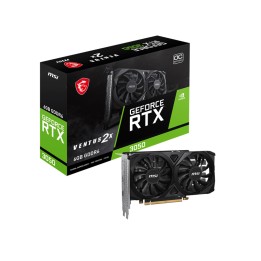 MSI VGA GEFORCE RTX 3050, RTX 3050 VENTUS 2X E 6G OC, 6GB GDRR6, 2HDM.