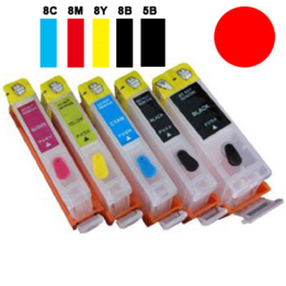 Cartuccia ricaricabile vuota per Canon CLI-8 magenta con chip autores.