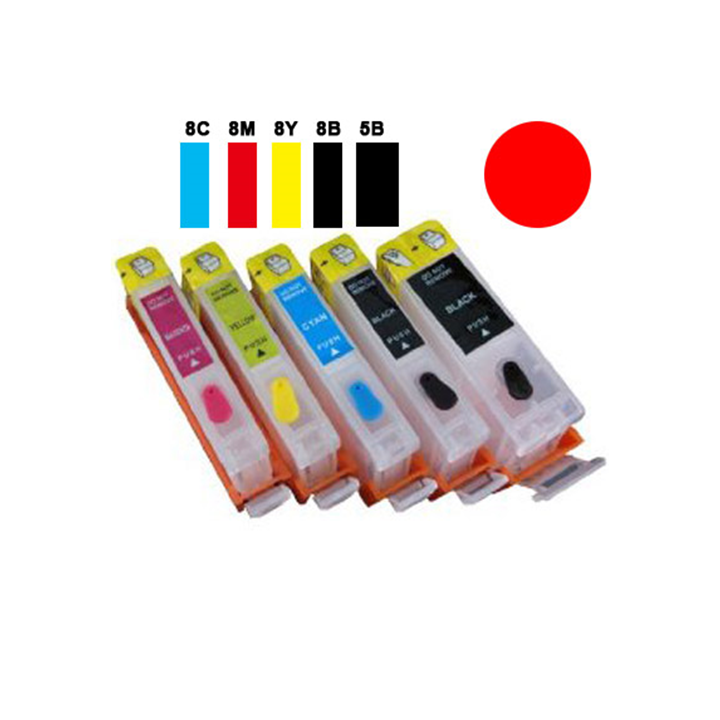 Cartuccia ricaricabile vuota per Canon CLI-8 magenta con chip autores.