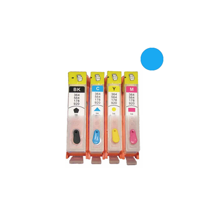 Cartuccia ricaricabile vuota per HP 920 CD972AE ciano con chip autore.