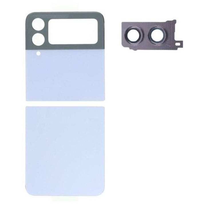 SET 2 PEZZI COVER POSTERIORE PER SAMSUNG GALAXY Z FLIP4 5G F721B BLU