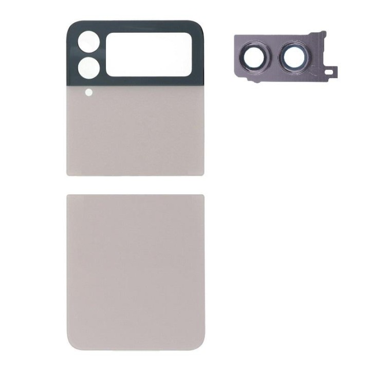 SET 2 PEZZI COVER POSTERIORE PER SAMSUNG GALAXY Z FLIP4 5G F721B ROSA.