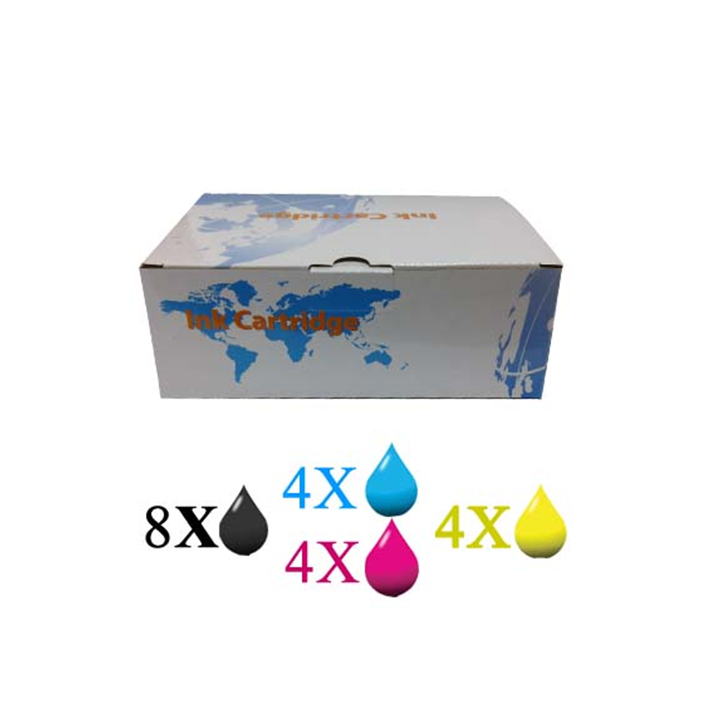 Kit 20 Cartucce per Brother LC-1240 LC-1280 8Xnero 4Xciano 4Xmagenta..