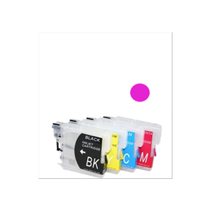 Cartuccia ricaricabile vuota per Brother LC985 LC980 LC1100 magenta
