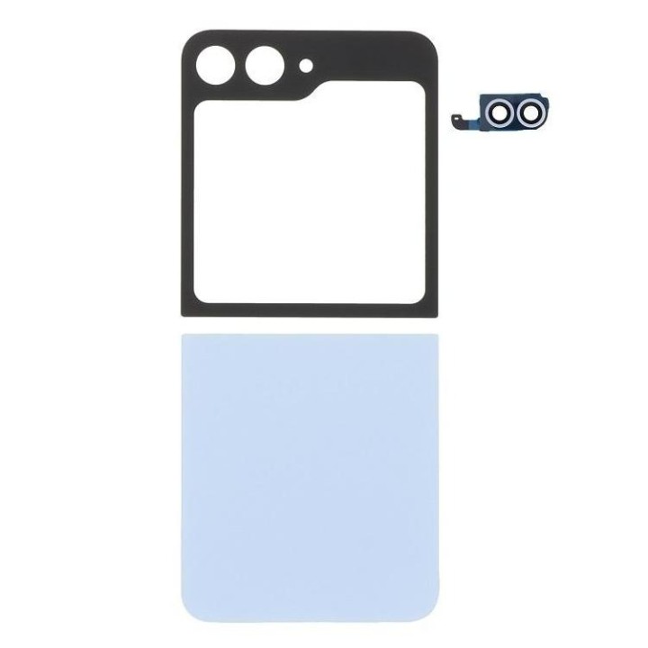 SET 2 PEZZI COVER POSTERIORE PER SAMSUNG GALAXY Z FLIP6 5G F741B BLU