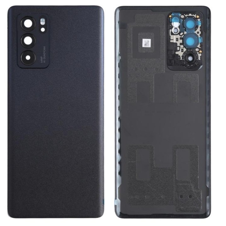COVER POSTERIORE PER OPPO RENO 6 PRO 5G (CPH2249) GRIGIO / NERO ORIGI.
