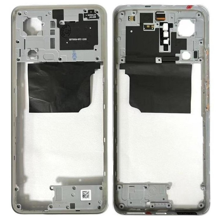 COVER CENTRALE B PER REALME 14 5G (RMX5070) ARGENTO ORIGINALE