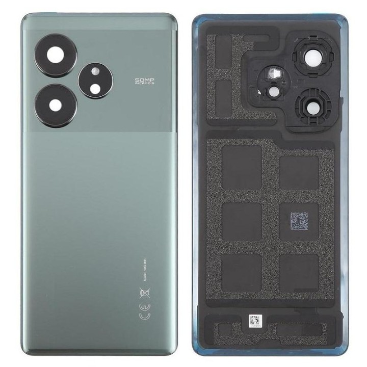 COVER POSTERIORE PER REALME GT6 (RMX3851) VERDE ORIGINALE