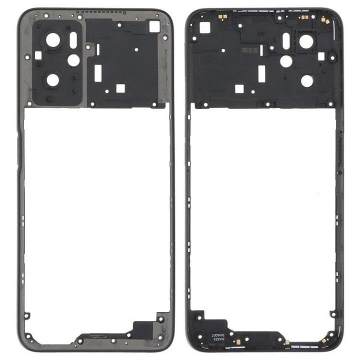COVER CENTRALE B PER OPPO A76 (CPH2375) NERO ORIGINALE