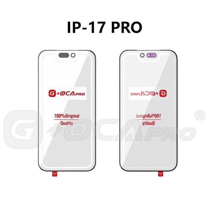 G+ PRO VETRO + OCA PER APPLE IPHONE 17 PRO 6.3 NERO