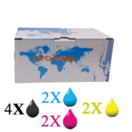 Kit 10 Cartucce per Brother LC-1000 LC-970 LC-960 4Xnero 2Xciano 2Xma.