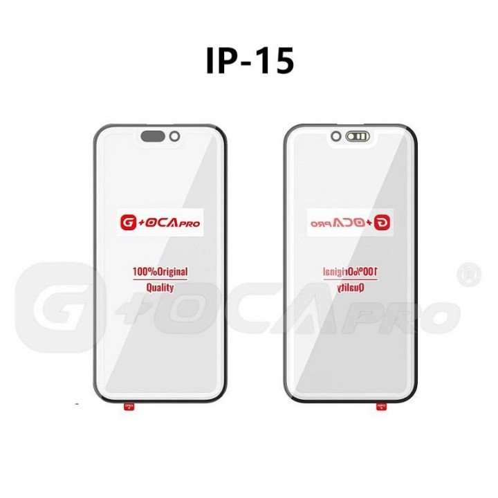 G+ PRO VETRO + OCA PER APPLE IPHONE 15 6.1 NERO
