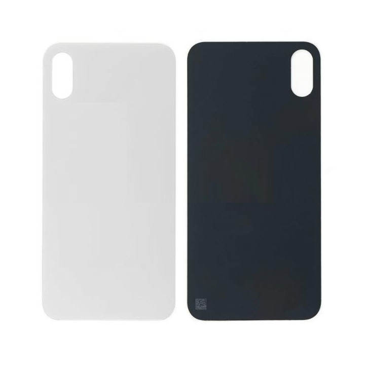 COVER POSTERIORE DI VETRO (BIG HOLE) PER APPLE IPHONE X 5.8 BIANCO