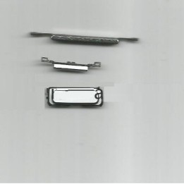 TASTO SET 3 (VOLUME POWER HOME) PER SAMSUNG S4 I9505 BIANCO
