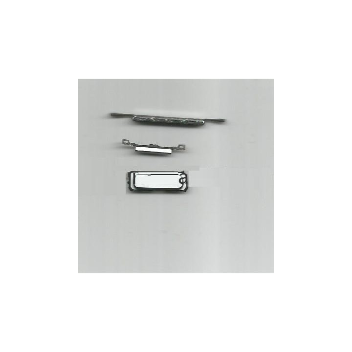 TASTO SET 3 (VOLUME POWER HOME) PER SAMSUNG S4 I9505 BIANCO