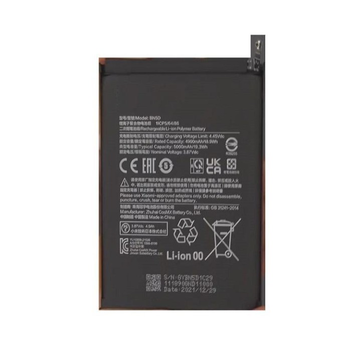 BATTERIA ORIGINALE BN5D PER XIAOMI REDMI NOTE 11 (2201117TG 2201117TI.