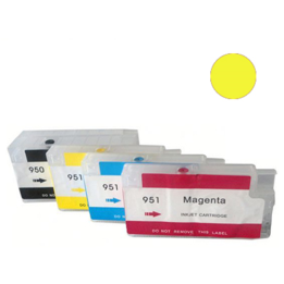 Cartuccia ricaricabile vuota per HP 951 CN052AE giallo con chip autor.