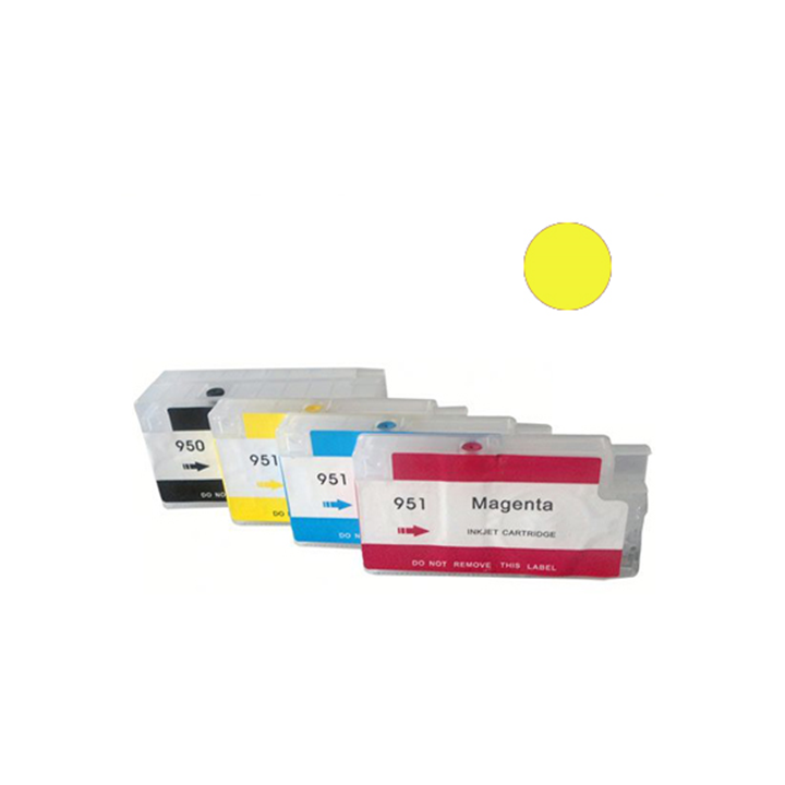 Cartuccia ricaricabile vuota per HP 951 CN052AE giallo con chip autor.